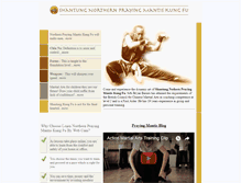 Tablet Screenshot of northernprayingmantiskungfu.com